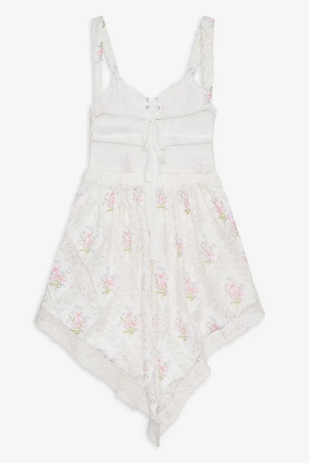 For Love and Lemons Dresses Diana Asymmetric Mini Dress White 8211 Women