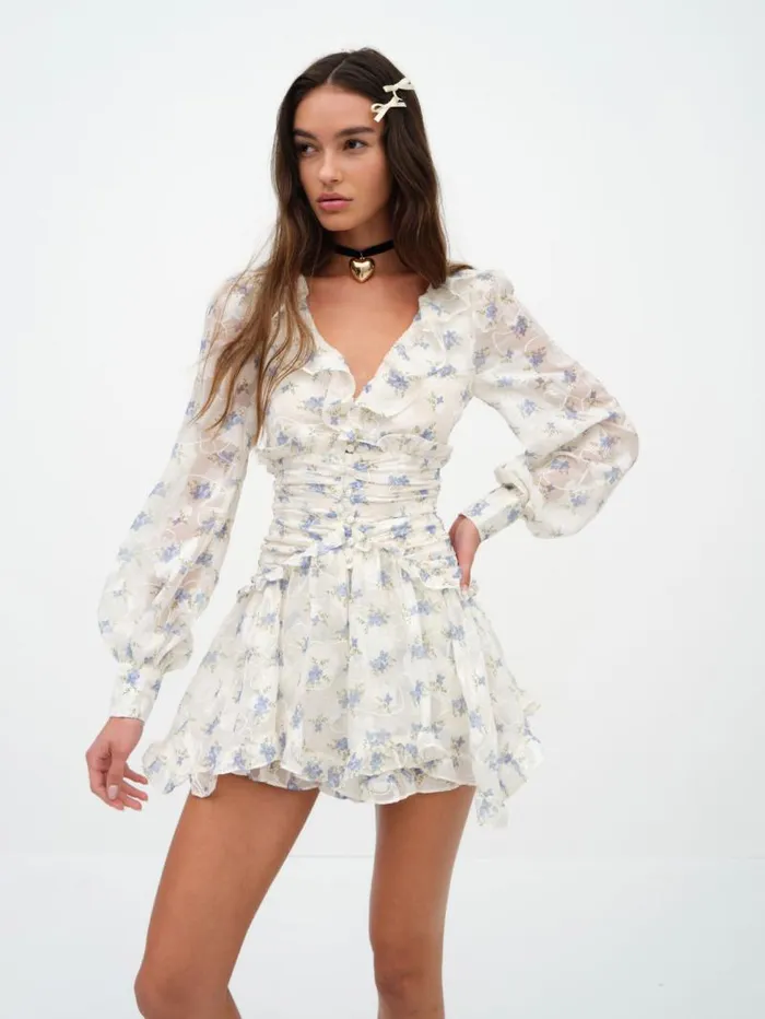 For Love and Lemons Dresses Jayleen Mini Dress Blue 8211 Women For Love and Lemons Dresses Jayleen Mini Dress Blue 8211 Women