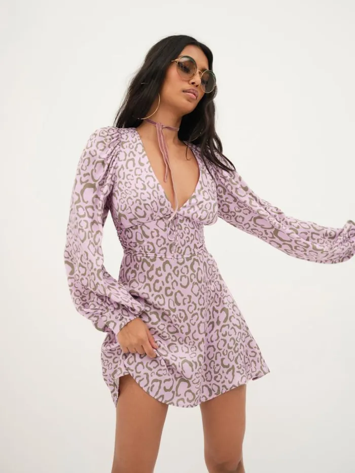For Love and Lemons Dresses June Mini Dress Purple 8211 Women