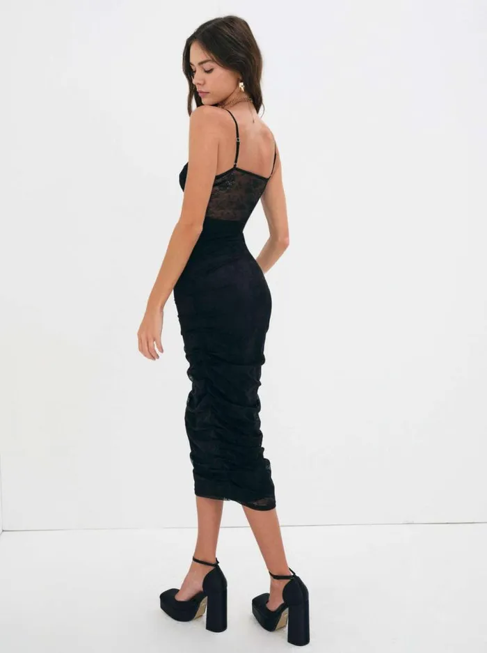 For Love and Lemons Dresses Poison Ruched Dress Black 8211 Women For Love and Lemons Dresses Poison Ruched Dress Black 8211 Women