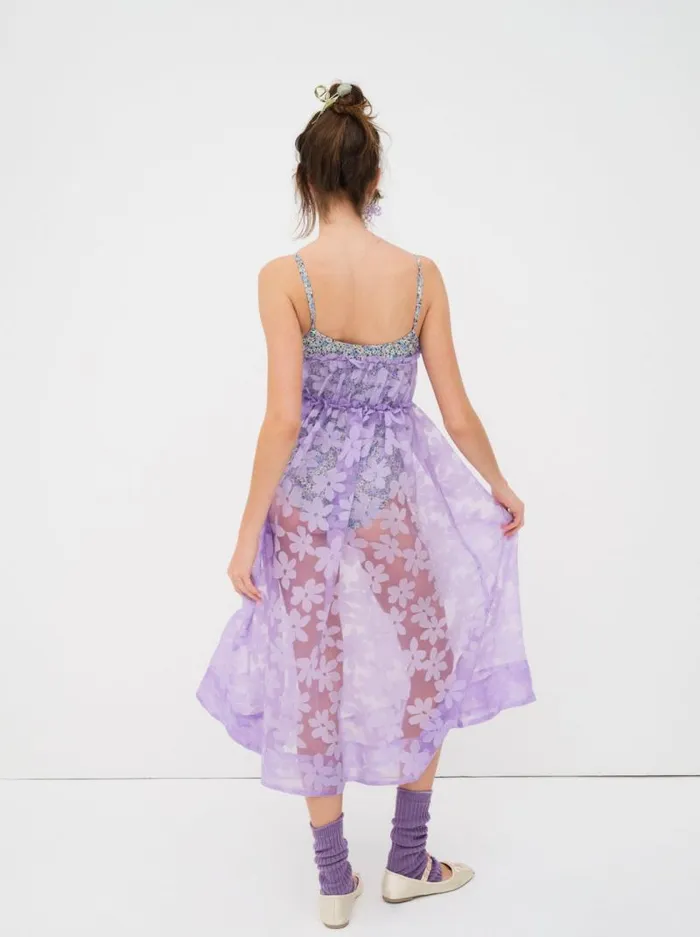 For Love and Lemons Dresses Villegas Midi Dress Purple 8211 Women For Love and Lemons Dresses Villegas Midi Dress Purple 8211 Women