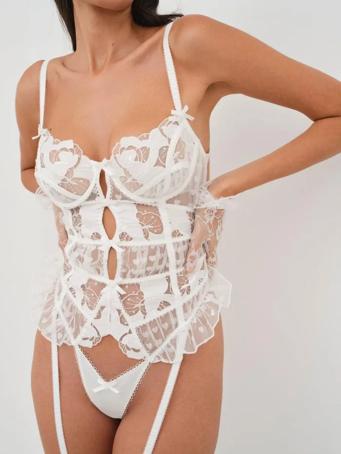 For Love and Lemons Lingerie Amore Teddy White 8211 Women For Love and Lemons Lingerie Amore Teddy White 8211 Women