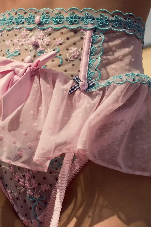 For Love and Lemons Lingerie Anya Garter Belt Pink 8211 Women
