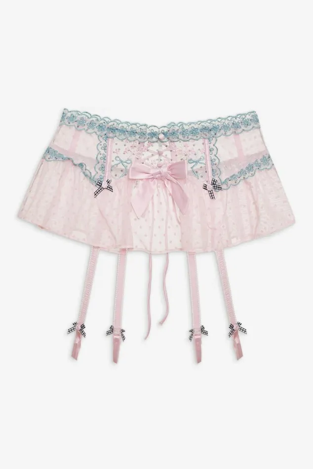For Love and Lemons Lingerie Anya Garter Belt Pink 8211 Women