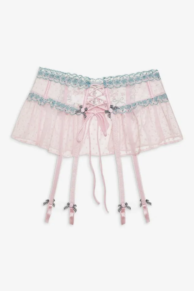 For Love and Lemons Lingerie Anya Garter Belt Pink 8211 Women