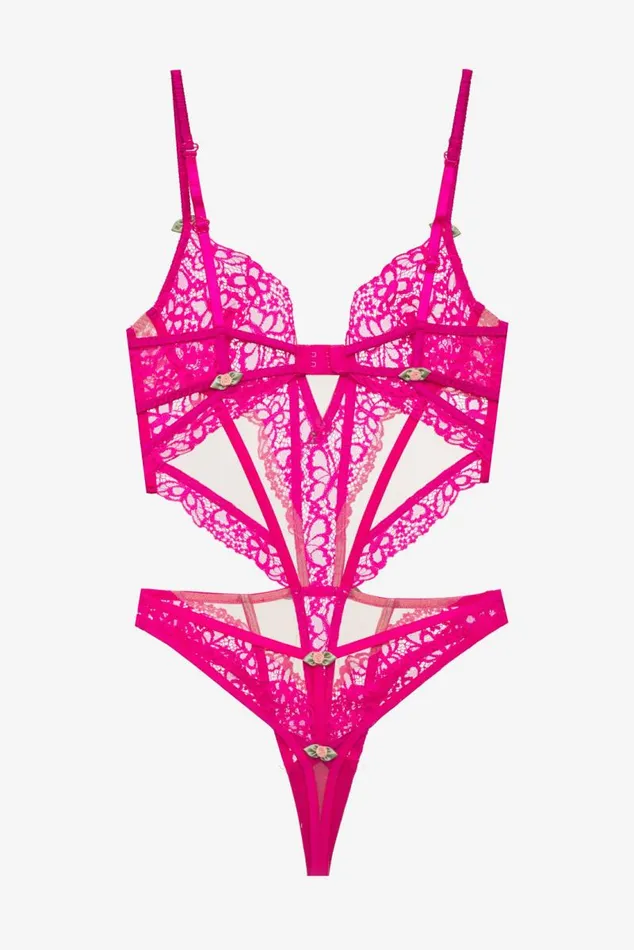 For Love and Lemons Lingerie Butterfly Lace Teddy Pink 8211 Women For Love and Lemons Lingerie Butterfly Lace Teddy Pink 8211 Women
