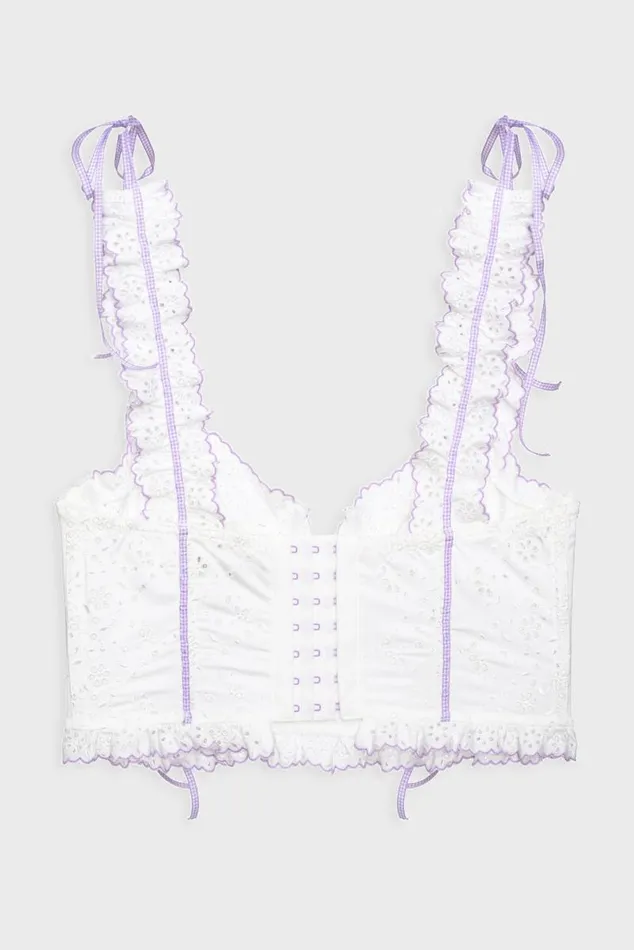 For Love and Lemons Lingerie Daisy Eyelet Bustier Lavender 8211 Women For Love and Lemons Lingerie Daisy Eyelet Bustier Lavender 8211 Women