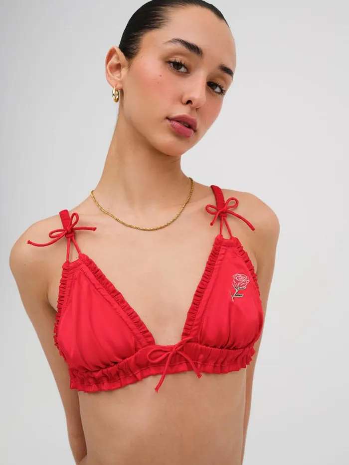 For Love and Lemons Lingerie Everyday Rosebud Bralette Red 8211 Women For Love and Lemons Lingerie Everyday Rosebud Bralette Red 8211 Women