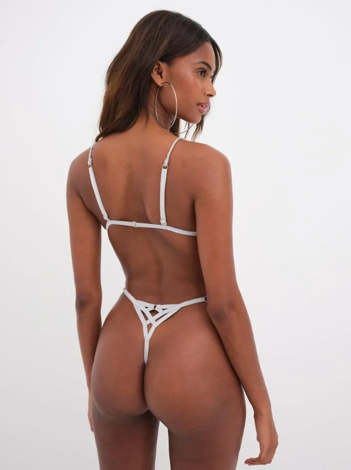 For Love and Lemons Lingerie Glitter Bralette Silver 8211 Women