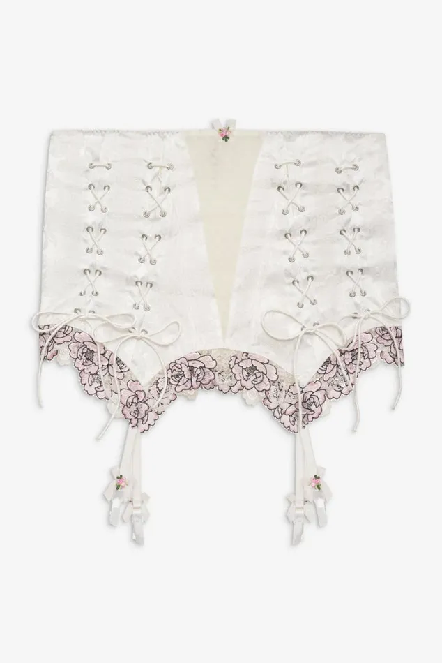 For Love and Lemons Lingerie Marit Garter Skirt White 8211 Women