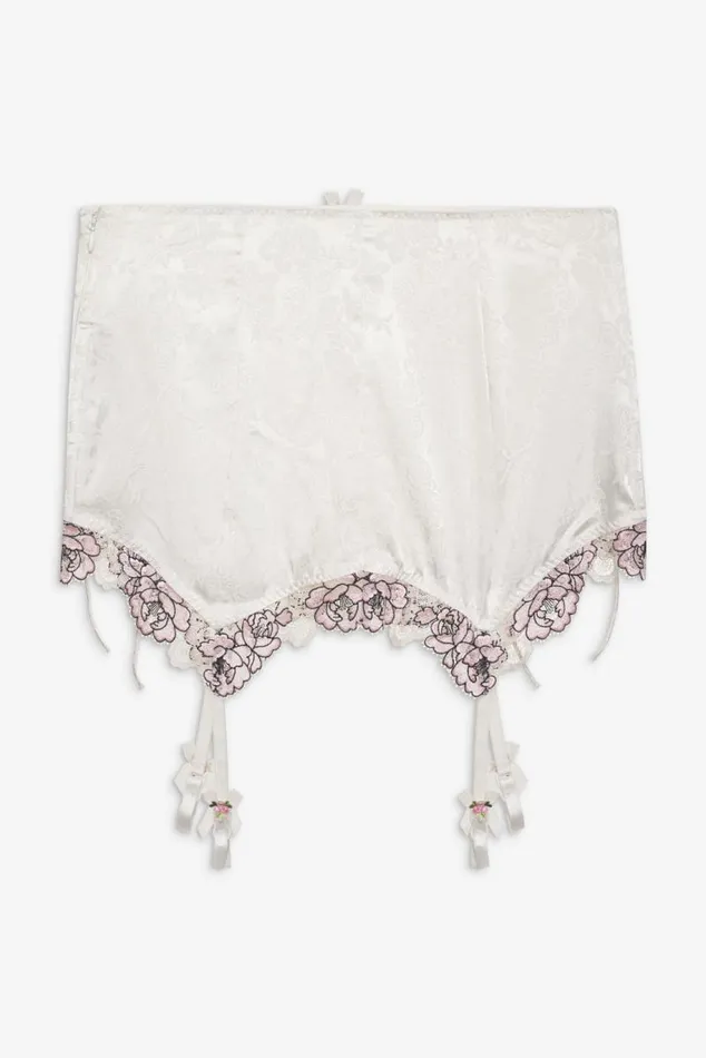 For Love and Lemons Lingerie Marit Garter Skirt White 8211 Women