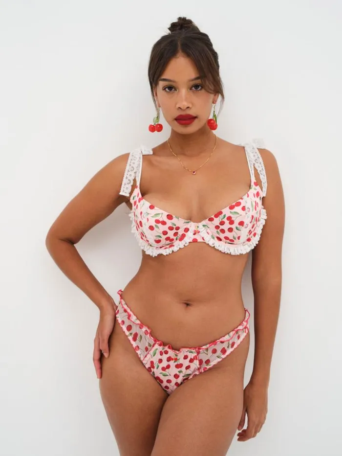 For Love and Lemons Lingerie Perrie Underwire Bra Pink 8211 Women