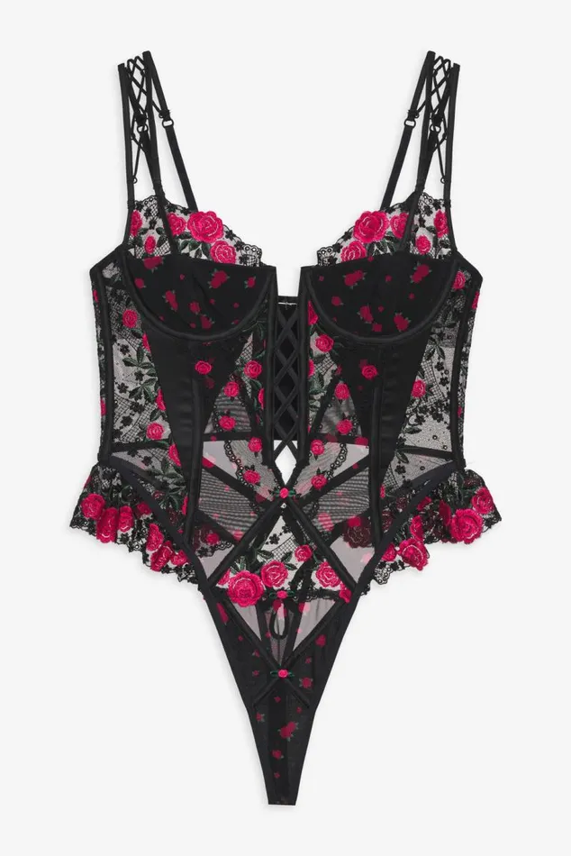 For Love and Lemons Lingerie Roja Teddy Black 8211 Women
