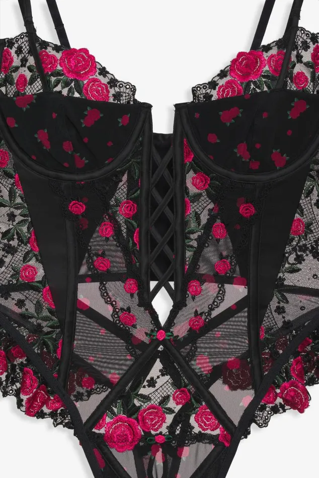 For Love and Lemons Lingerie Roja Teddy Black 8211 Women