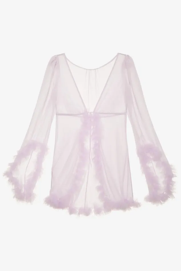 For Love and Lemons Lingerie Tropical Chiffon Robe Purple 8211 Women