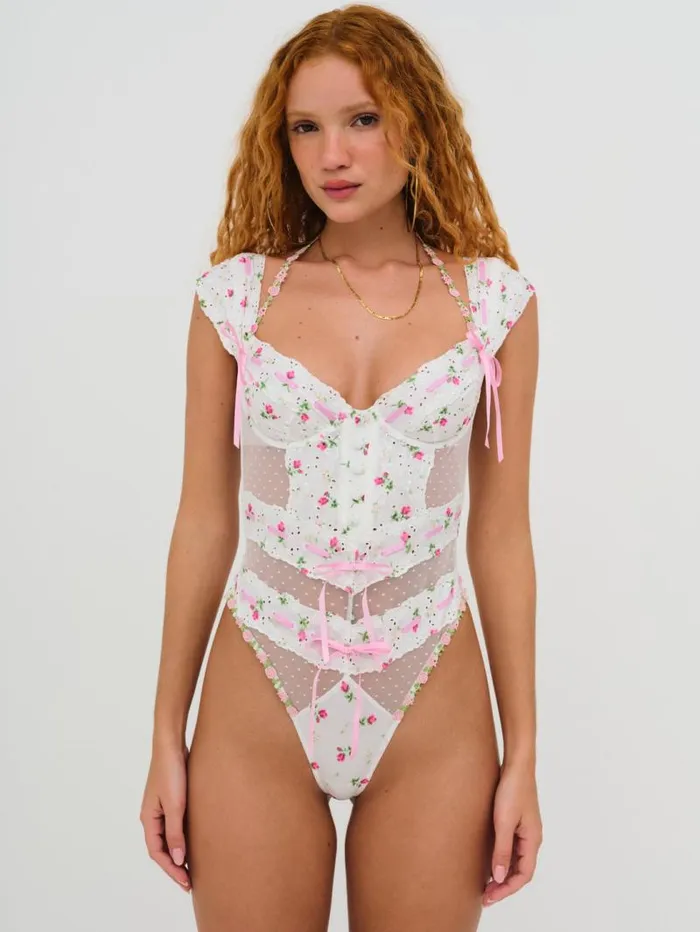 For Love and Lemons Lingerie Xander Teddy White 8211 Women For Love and Lemons Lingerie Xander Teddy White 8211 Women