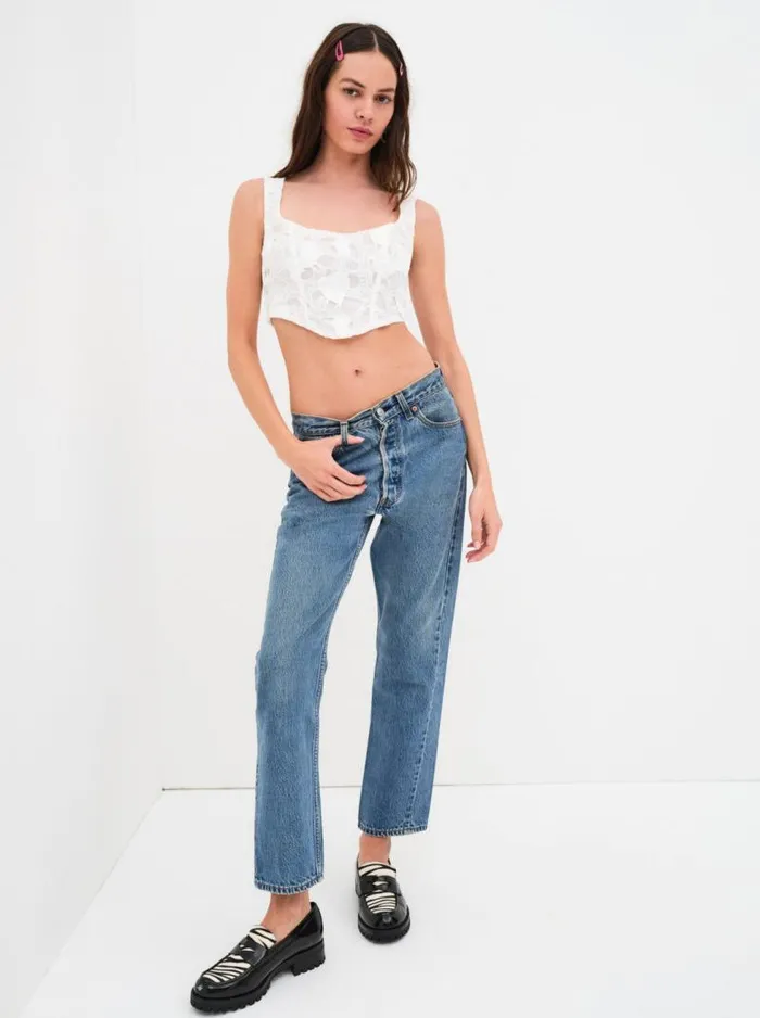 For Love and Lemons Tops Kaede Corset Top White 8211 Women For Love and Lemons Tops Kaede Corset Top White 8211 Women