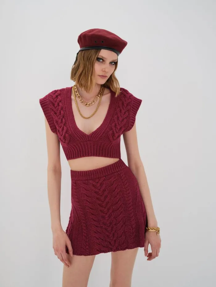 For Love and Lemons Tops Layton Mini Skirt Red 8211 Women For Love and Lemons Tops Layton Mini Skirt Red 8211 Women