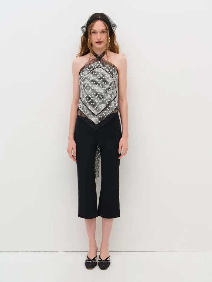For Love and Lemons Tops Mimi Halter Top Black 8211 Women