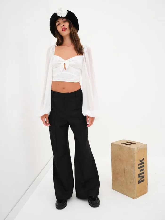 For Love and Lemons Tops Trisha Crop Top White 8211 Women For Love and Lemons Tops Trisha Crop Top White 8211 Women