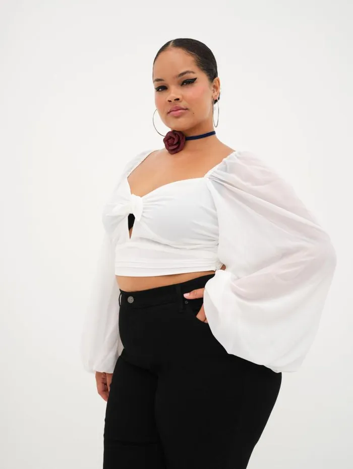 For Love and Lemons Tops Trisha Crop Top White 8211 Women For Love and Lemons Tops Trisha Crop Top White 8211 Women