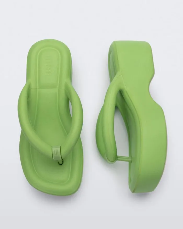 Free Platform Lime Green Women Melissa Flip Flops