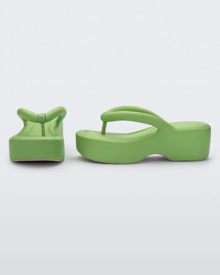 Free Platform Lime Green Women Melissa Flip Flops