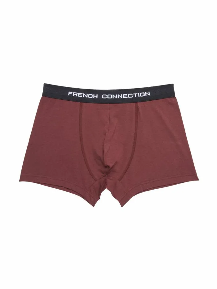 French Connection 3 Pack Connection Boxers Burgundyblackgrey Men Underwear and Socks