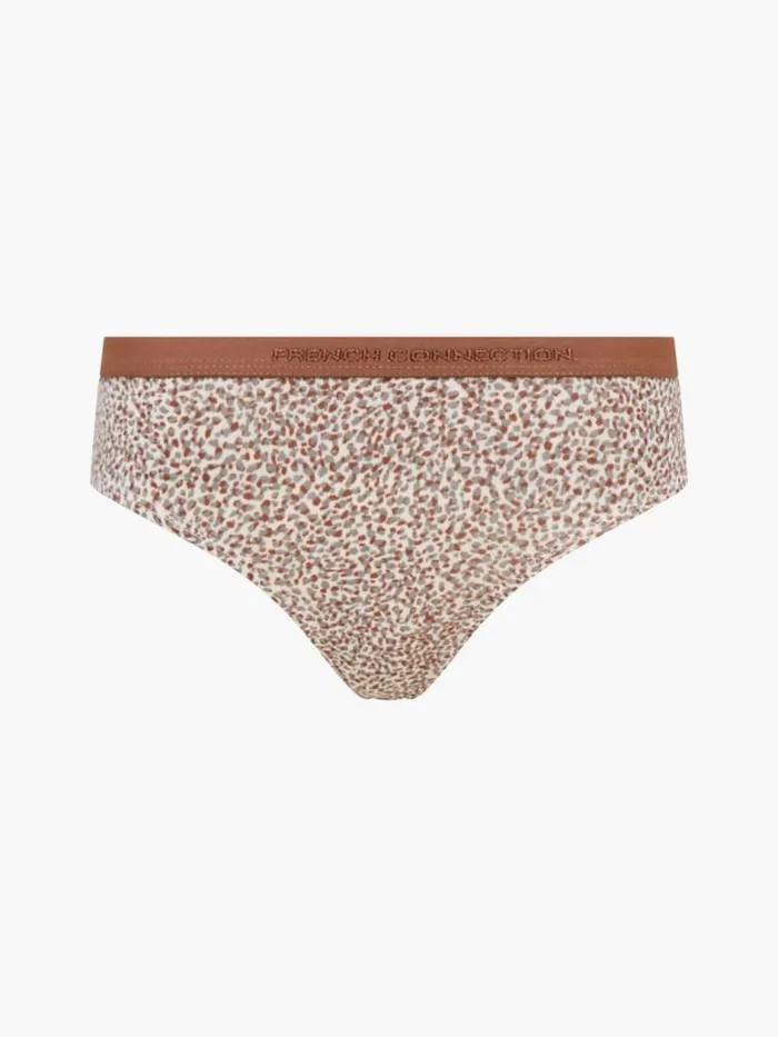 French Connection 3 Pack Connection Thongs Nudegrey Excaliborcadie Print Women Underwear and Socks
