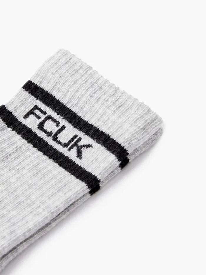 French Connection 3 Pack FCUK Sports Stripe Socks Multi 2 Women Underwear and Socks