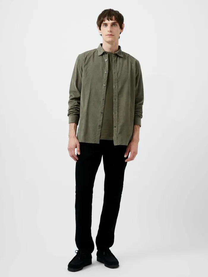 French Connection Baby Corduroy Shirt Olive Men Shirts