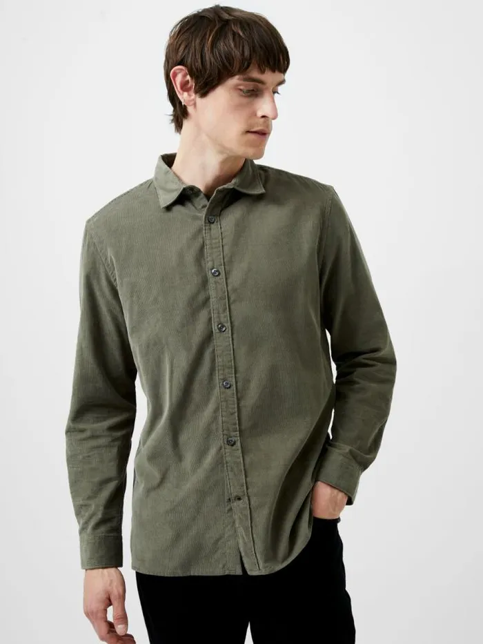 French Connection Baby Corduroy Shirt Olive Men Shirts