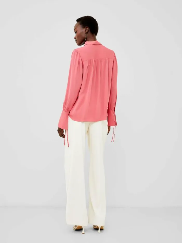 French Connection Cecile Crepe Shirt Rose Kiss Women Tops