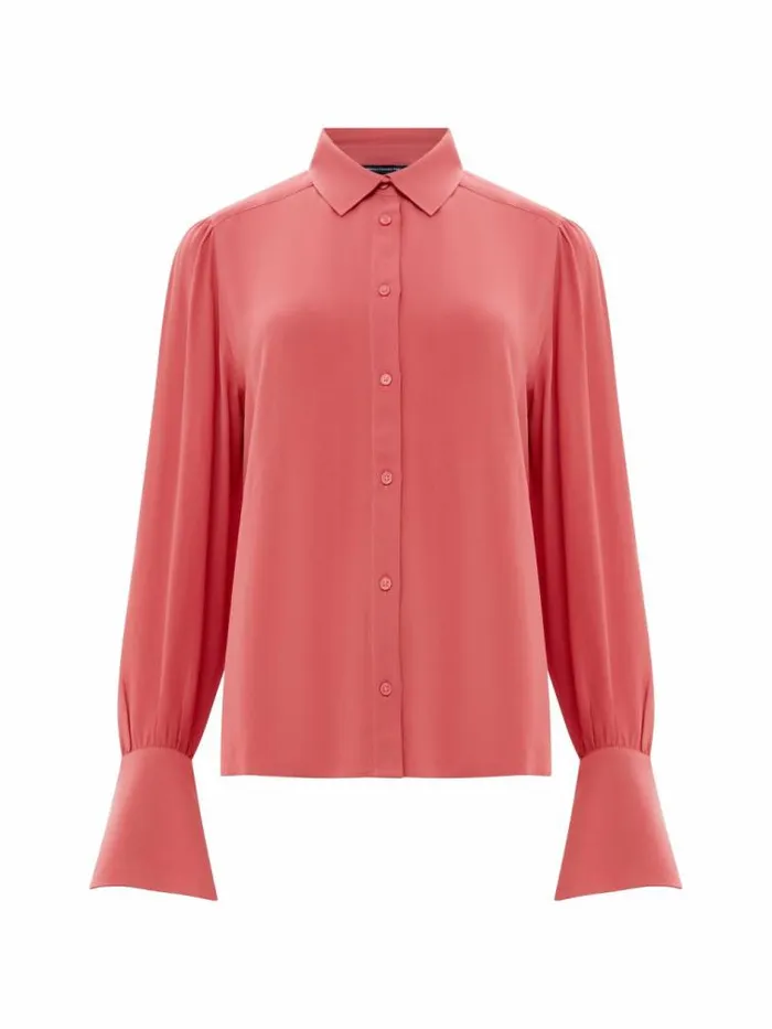 French Connection Cecile Crepe Shirt Rose Kiss Women Tops