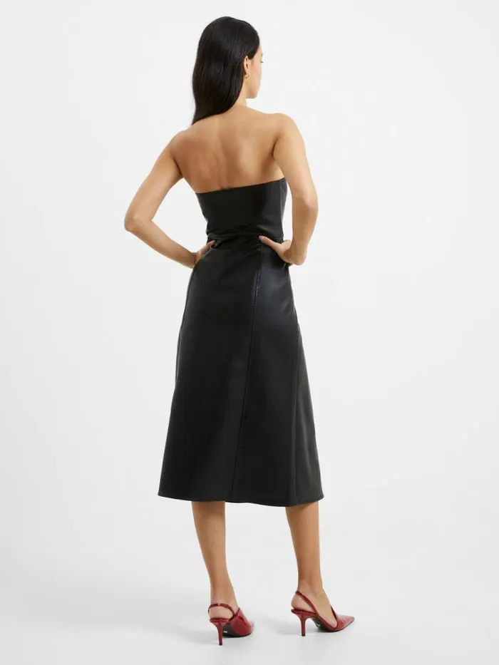 French Connection Claudia PU Dress Blackout Women Dresses