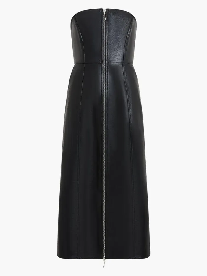French Connection Claudia PU Dress Blackout Women Dresses