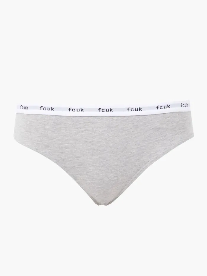 French Connection FCUK 3 Pack Briefs Greywhite Women Underwear and Socks