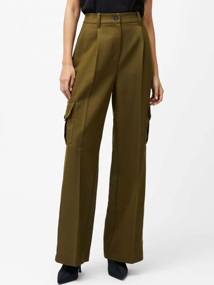 French Connection Florence Twill Combat Trousers Khaki Women Trousers