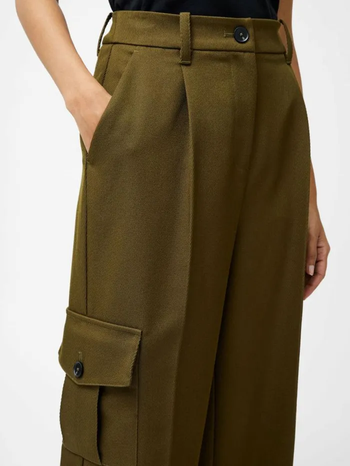 French Connection Florence Twill Combat Trousers Khaki Women Trousers