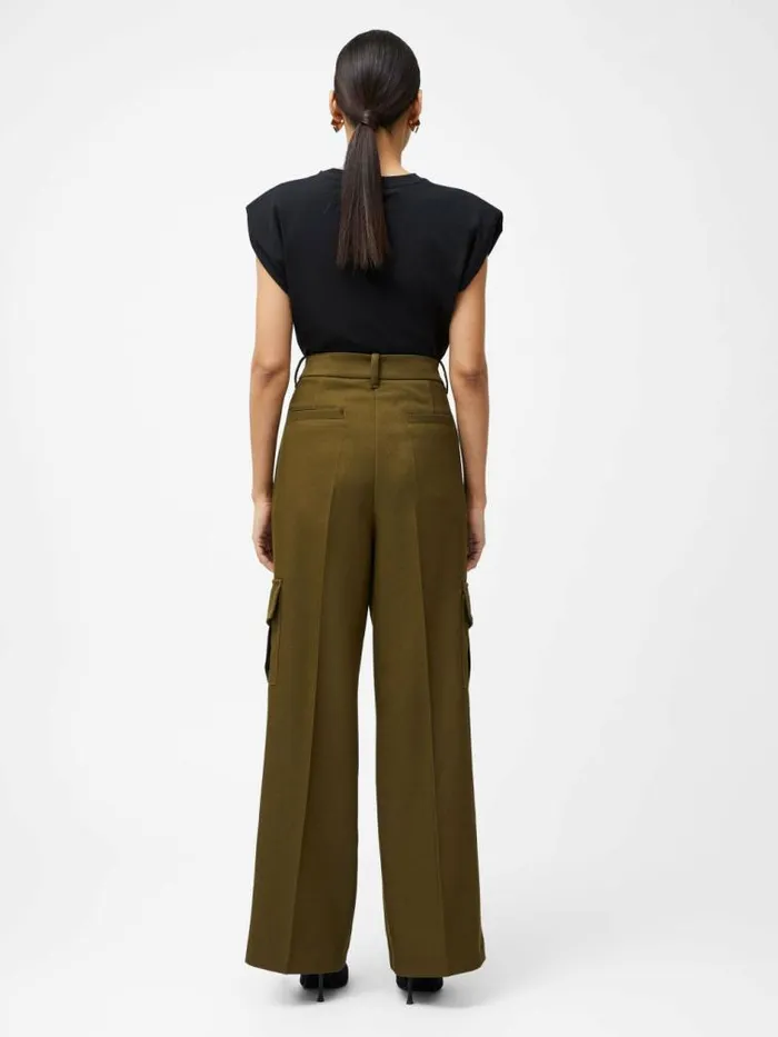 French Connection Florence Twill Combat Trousers Khaki Women Trousers
