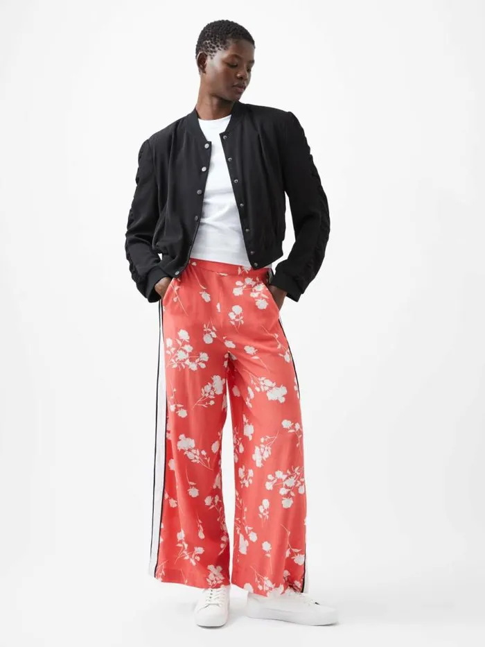 French Connection Harrie Suiting Bomber Jacket Blackout Women Coats and Jackets