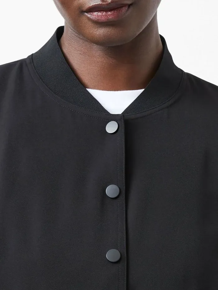 French Connection Harrie Suiting Bomber Jacket Blackout Women Coats and Jackets