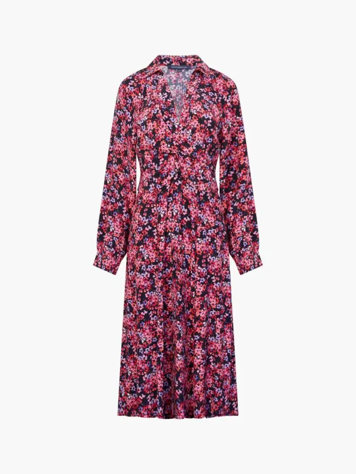 French Connection Jennifer Eco Midi Dress Blackpink Multi Women Dresses