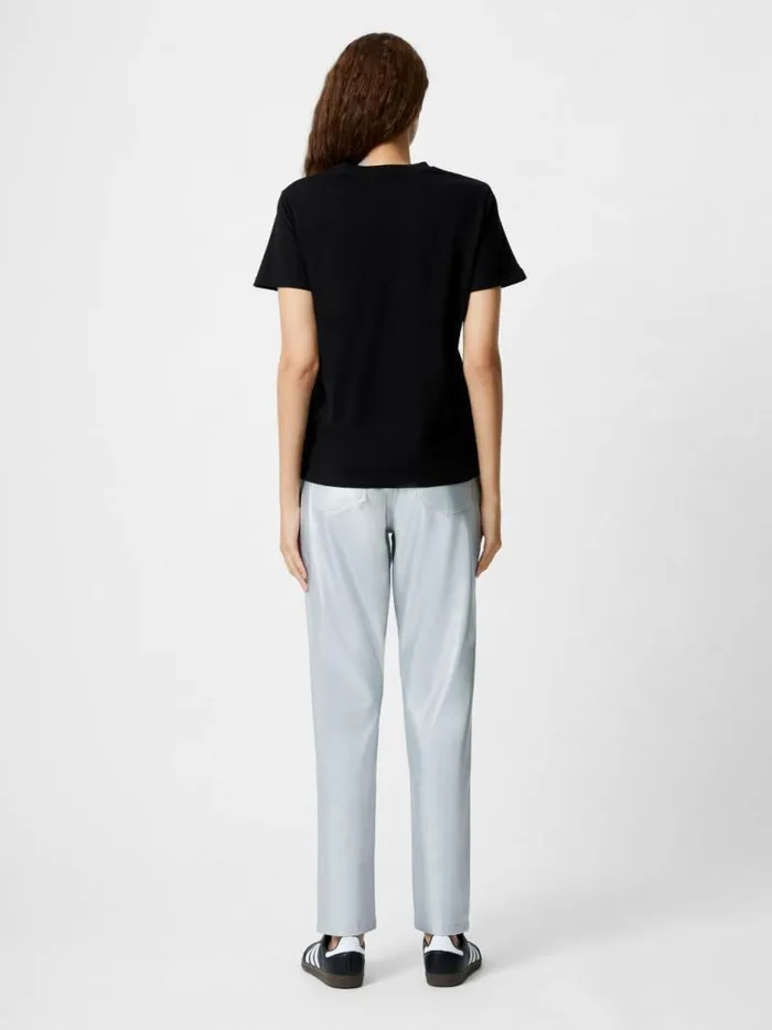 French Connection Love Embroidered Pocket TShirt Black Women Tops