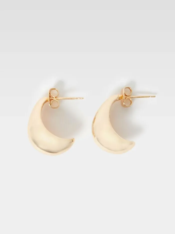 French Connection Metal Half Hoop Earrings Gold Women Jewellery
