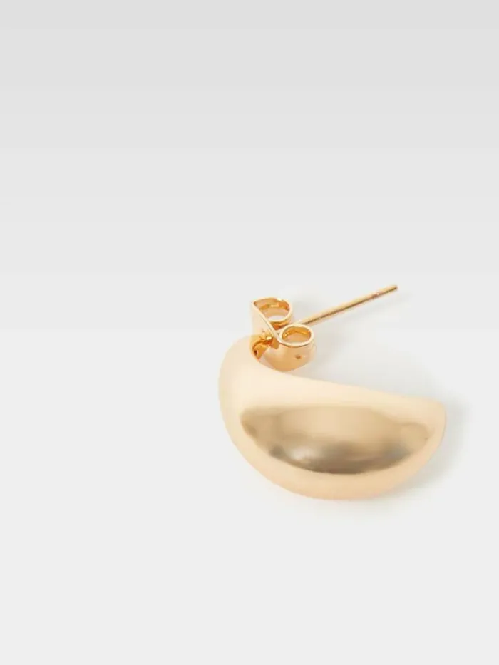 French Connection Metal Half Hoop Earrings Gold Women Jewellery