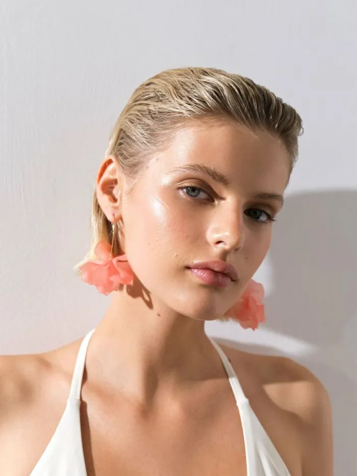 French Connection Miami Placement Plunge Swimsuit Whitepink Women Swimwear