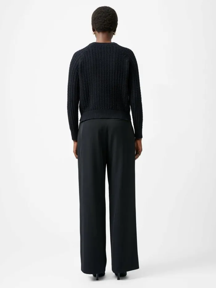 French Connection Mozart Popcorn Cable Knit Jumper Black Women Jumpers and Cardigans