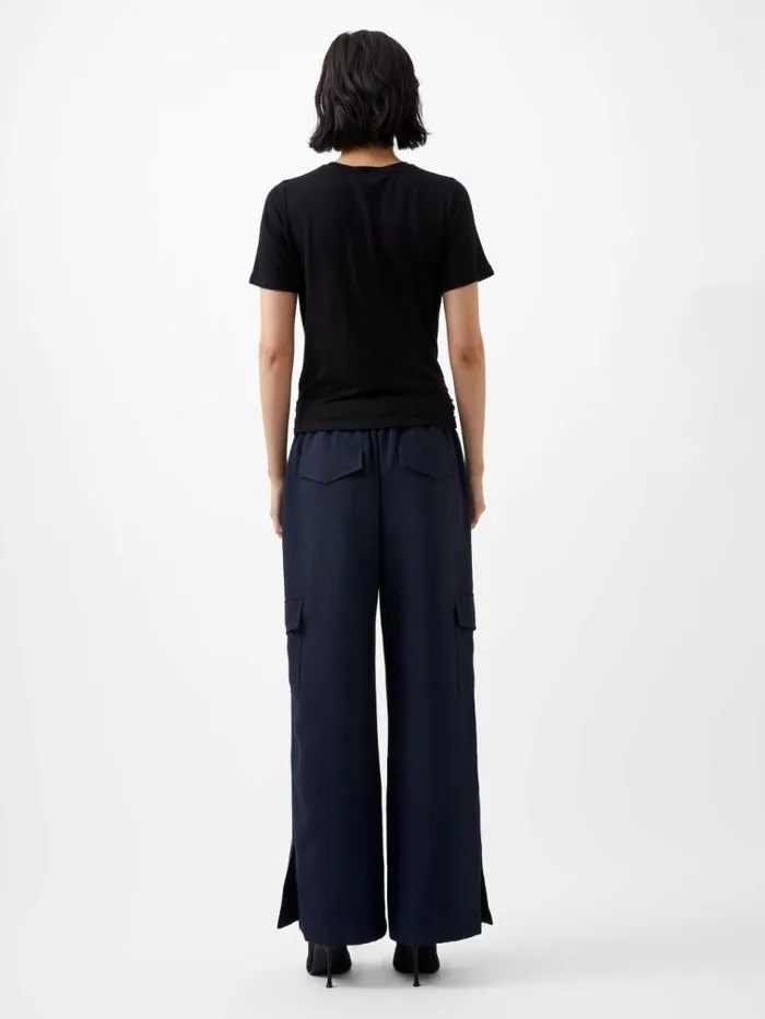French Connection Rianna Twist Jersey Top Blackout Women Tops