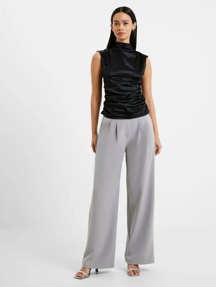 French Connection Rosita Shine Top Blackout Women Tops